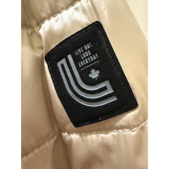 Reversible Beige & Black Hooded Puffer Coat With Zipper Closure & Pockets  Live - Picture 4 of 10